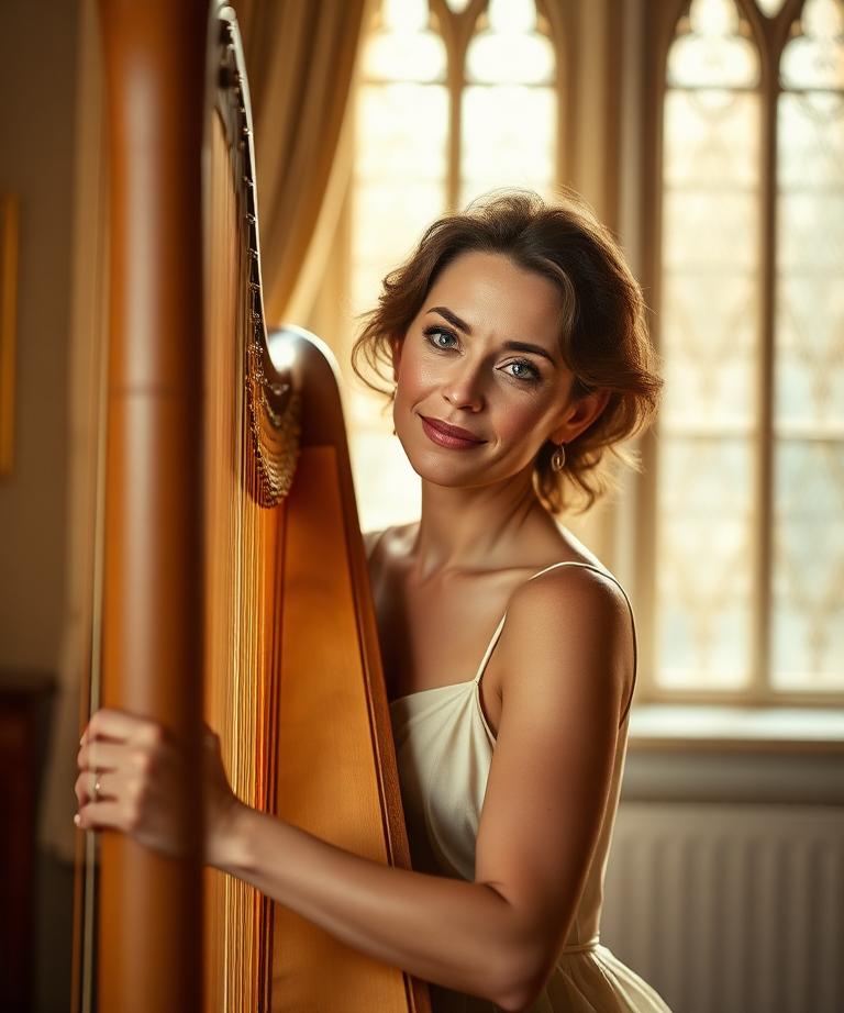 Portrait of Dr. Marsha Long, harpist and soprano